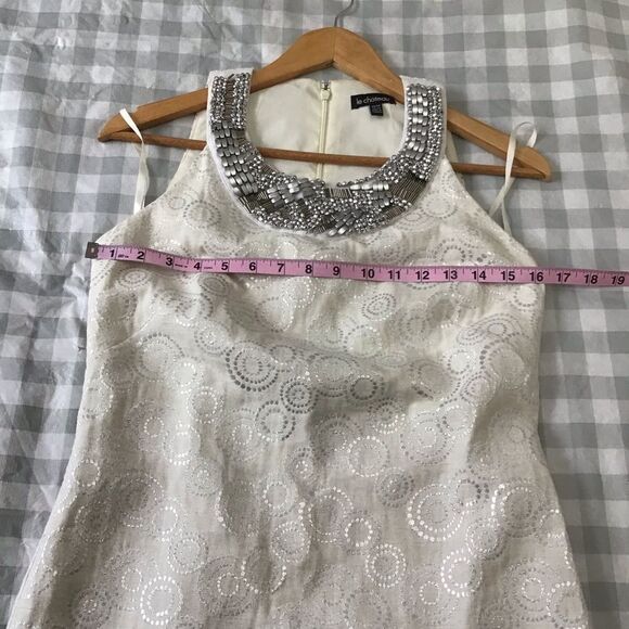 DRESS Silver Off White Le Chateau XS Jewels Embellishments silver bling bling - Picture 9 of 14